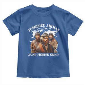 Tuskegee Airman Toddler T Shirt 332ND Fighter Group Black History Month TS11 Royal Blue Print Your Wear