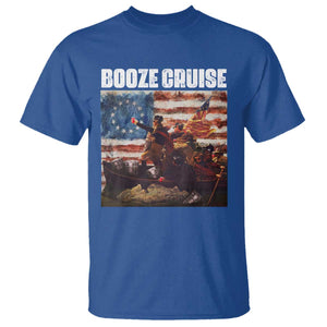 Funny George Washington T Shirt Booze Cruise Political Party Vintage American Flag TS11 Royal Blue Print Your Wear