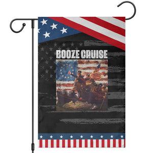 Funny George Washington Patriotic Garden Flag Booze Cruise Political Party Vintage American Flag TS11 Distressed Black Blue Print Your Wear