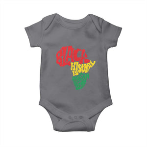 Black History Is American History Baby Onesie Vintage Africa Map TS11 Charcoal Print Your Wear