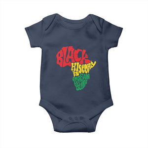 Black History Is American History Baby Onesie Vintage Africa Map TS11 Navy Print Your Wear