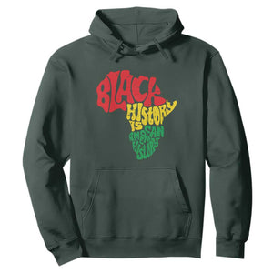 Black History Is American History Hoodie Vintage Africa Map TS11 Dark Forest Green Print Your Wear