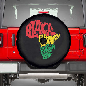 Black History Is American History Spare Tire Cover Vintage Africa Map TS11 Black Print Your Wear