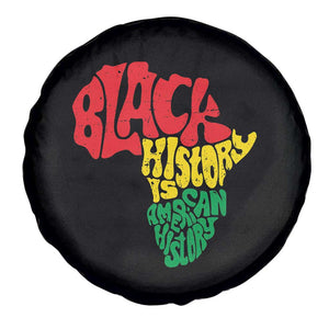Black History Is American History Spare Tire Cover Vintage Africa Map TS11 Print Your Wear