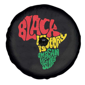 Black History Is American History Spare Tire Cover Vintage Africa Map TS11 Print Your Wear