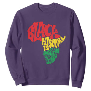 Black History Is American History Sweatshirt Vintage Africa Map TS11 Purple Print Your Wear