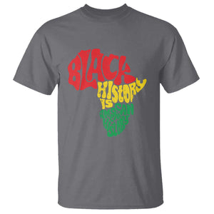 Black History Is American History T Shirt Vintage Africa Map TS11 Charcoal Print Your Wear