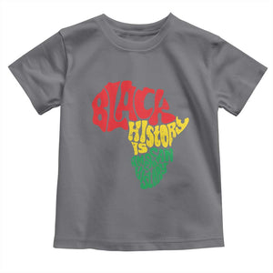Black History Is American History Toddler T Shirt Vintage Africa Map TS11 Charcoal Print Your Wear