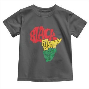 Black History Is American History Toddler T Shirt Vintage Africa Map TS11 Dark Heather Print Your Wear