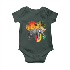 Africa Roots Baby Onesie My Roots Africa Map Black History Elephant TS11 Print Your Wear