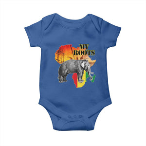 Africa Roots Baby Onesie My Roots Africa Map Black History Elephant TS11 Royal Blue Print Your Wear