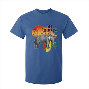 Africa Roots T Shirt For Kid My Roots Africa Map Black History Elephant TS11 Royal Blue Print Your Wear