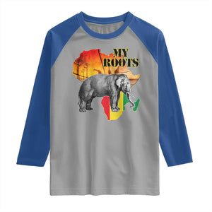 Africa Roots Raglan Shirt My Roots Africa Map Black History Elephant TS11 Sport Gray Royal Print Your Wear