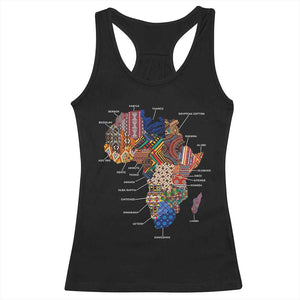 African Culture Black Fabrics Racerback Tank Top African American Heritage TS11 Black Print Your Wear
