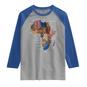 African Culture Black Fabrics Raglan Shirt African American Heritage TS11 Sport Gray Royal Print Your Wear