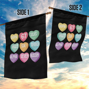 Funny Valentines Day 67 Meme Six Seven Sigma Rizz Heart Kids Garden Flag TS11 Print Your Wear