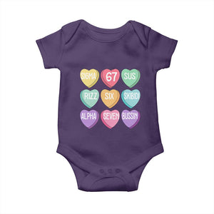 Funny Valentines Day 67 Meme Six Seven Sigma Rizz Heart Kids Baby Onesie TS11 Purple Print Your Wear