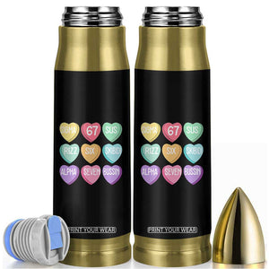 Funny Valentines Day 67 Meme Six Seven Sigma Rizz Heart Kids Bullet Tumbler TS11 Black Print Your Wear