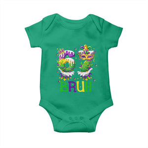 Funny 67 Mardi Gras Bruh Baby Onesie Six Seven Meme Fleur De Lis Hand Gesture TS11 Irish Green Print Your Wear
