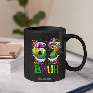 Funny 67 Mardi Gras Bruh Coffee Mug Six Seven Meme Fleur De Lis Hand Gesture TS11 Print Your Wear