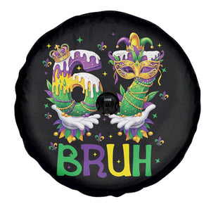Funny 67 Mardi Gras Bruh Spare Tire Cover Six Seven Meme Fleur De Lis Hand Gesture TS11 Print Your Wear