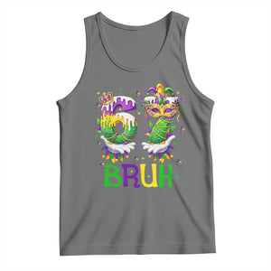 Funny 67 Mardi Gras Bruh Tank Top Six Seven Meme Fleur De Lis Hand Gesture TS11 Black Heather Print Your Wear