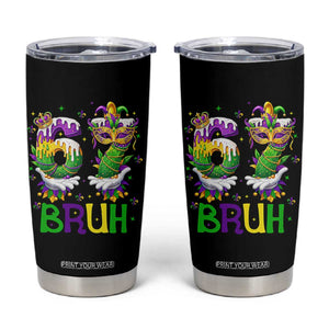 Funny 67 Mardi Gras Bruh Tumbler Cup Six Seven Meme Fleur De Lis Hand Gesture TS11 Black Print Your Wear