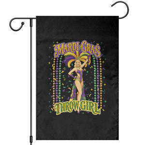 Funny Mardi Gras Throw Girl Garden Flag New Orleans Carnival Beads TS11 Black Print Your Wear