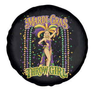 Funny Mardi Gras Throw Girl Spare Tire Cover New Orleans Carnival Beads TS11 Print Your Wear