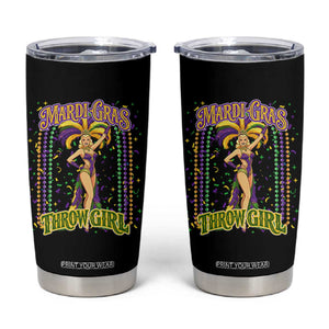 Funny Mardi Gras Throw Girl Tumbler Cup New Orleans Carnival Beads TS11 Black Print Your Wear
