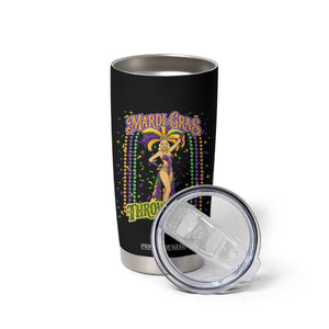 Funny Mardi Gras Throw Girl Tumbler Cup New Orleans Carnival Beads TS11 Print Your Wear