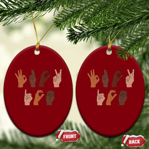 Funny Fuck Hand Sign Language Anti Deportation Ceramic Ornament Chinga La Migra TS11 Print Your Wear