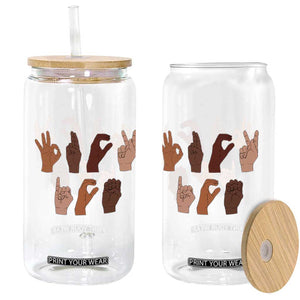 Funny Fuck Hand Sign Language Anti Deportation Glass Can Chinga La Migra TS11 Print Your Wear