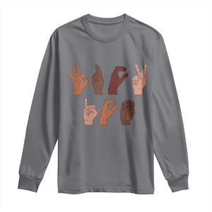 Funny Fuck Hand Sign Language Anti Deportation Long Sleeve Shirt Chinga La Migra TS11 Charcoal Print Your Wear