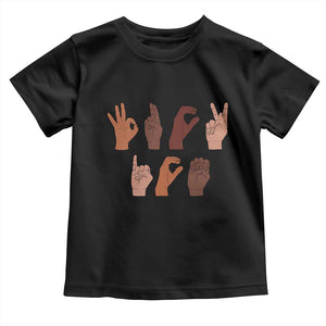 Funny Fuck Hand Sign Language Anti Deportation Toddler T Shirt Chinga La Migra TS11 Black Print Your Wear