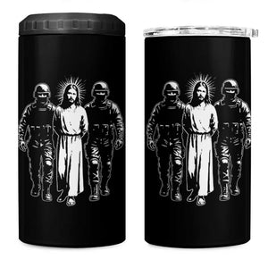 Jesus Arrested Parody 4 in 1 Can Cooler Tumbler Funny Immigrant Rights Political Protest TS11 One Size: 16 oz Black Print Your Wear