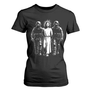 Jesus Arrested Parody T Shirt For Women Funny Immigrant Rights Political Protest TS11 Black Print Your Wear