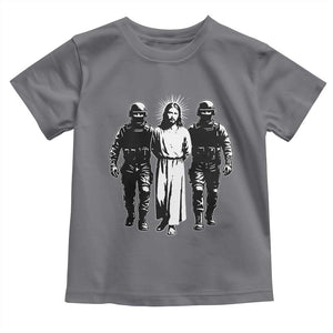 Jesus Arrested Parody Toddler T Shirt Funny Immigrant Rights Political Protest TS11 Charcoal Print Your Wear