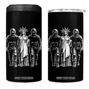 Statue Of Liberty Arrested 4 in 1 Can Cooler Tumbler Funny Immigrant Rights Political Protest TS11 One Size: 16 oz Black Print Your Wear