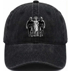 Statue Of Liberty Arrested Washed Cotton Baseball Cap Funny Immigrant Rights Political Protest TS11 Print Your Wear
