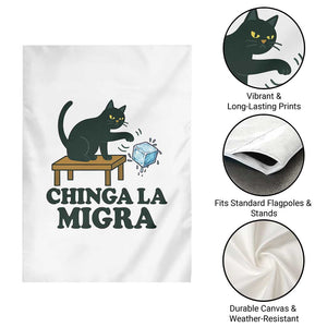 Chinga La Migra Garden Flag Funny Immigration Rights Cat Political TS11 Print Your Wear