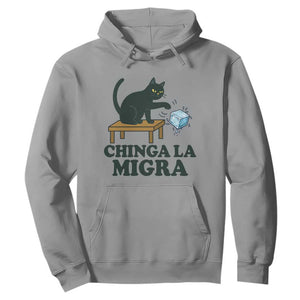 Chinga La Migra Hoodie Funny Immigration Rights Cat Political TS11 Sport Gray Print Your Wear