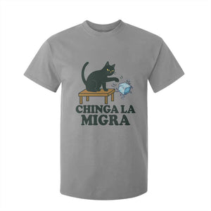 Chinga La Migra T Shirt For Kid Funny Immigration Rights Cat Political TS11 Sport Gray Print Your Wear
