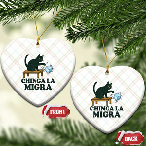 Chinga La Migra Ceramic Ornament Funny Immigration Rights Cat Political TS11 Print Your Wear