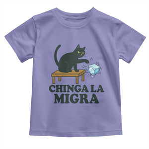 Chinga La Migra Toddler T Shirt Funny Immigration Rights Cat Political TS11 Violet Print Your Wear