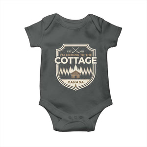 I Am Coming To The Cottage Baby Onesie - Funny Romance Hockey Humor Baby Gift TS11 Dark Heather Print Your Wear