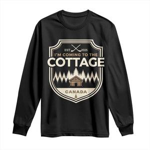 I Am Coming To The Cottage Long Sleeve Shirt Funny Romance Hockey TS11 Black Print Your Wear