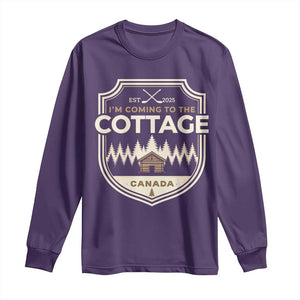 I Am Coming To The Cottage Long Sleeve Shirt Funny Romance Hockey TS11 Purple Print Your Wear