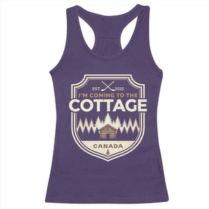 I Am Coming To The Cottage Racerback Tank Top Funny Romance Hockey TS11 Purple Print Your Wear