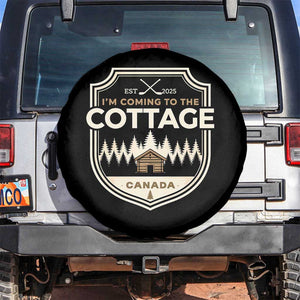 I Am Coming To The Cottage Spare Tire Cover Funny Romance Hockey TS11 No hole Black Print Your Wear